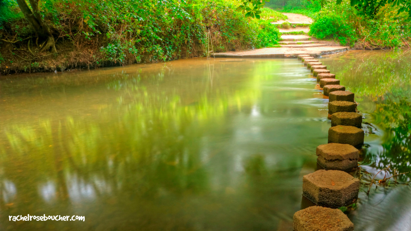 Path across river